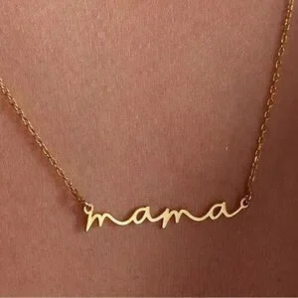 NEW?14K Gold Plated Gold 'mama' Necklace